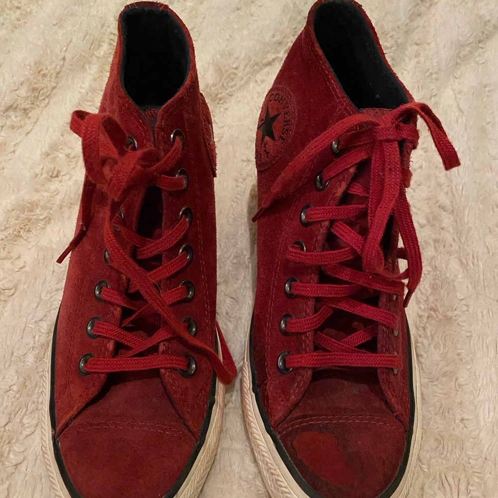 Converse platform suede sneakers